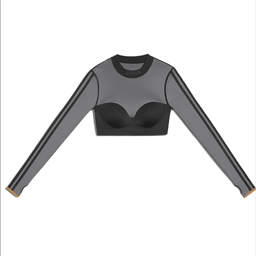 Ivy Park black mesh crop top